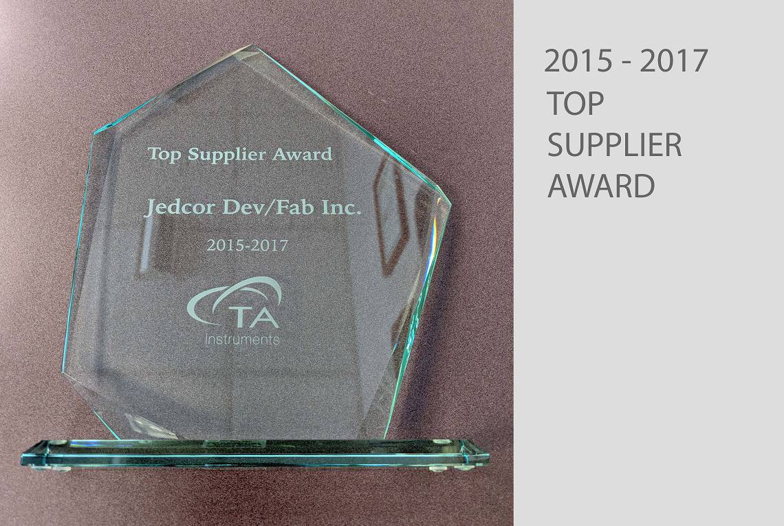 2015 to 2017 Jedcor top supplier award