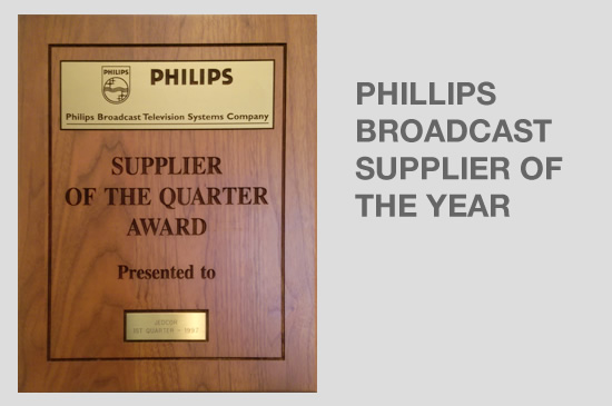 Jedcor Phillips Broadcast Supplier of the Year